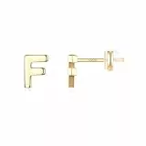TINGN Ohrstecker Silber 925 Gold Mädchen Damen, F Buchstaben Ohrringe Medizinische Ohrstecker Schmuck Geburtstagsgeschenke Muttertagsgeschenk für Frauen Mädchen Tochter