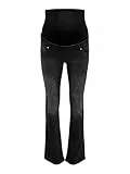 ONLY MATERNITY Damen Olmblush Mid Waist Flared DNM Box Noos, Washed Black, (XL) W x 32L