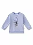 Sanetta Baby - Mädchen 11625 Baby-Sweatshirt Blau | Hochwertiges Und Gemütliches Sweatshirt Aus Bio-Baumwolle Mit Blumen-Motiv Bekleidung, Blau, 56 EU