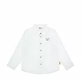 Steiff Hemd Langarm EU Größe 92 Bright White, Jungen-Hemd mit Kragen, Kinderhemd, schick und bequem, auch für feierliche Anlässe, waschmaschinenfest