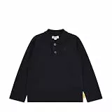 Steiff Poloshirt Langarm EU Größe 98 steiff Navy, Polo-Shirt langärmelig, Polohemd für Kinder, Hemd mit Kragen, Longsleeve, weich und bequem, waschmaschinenfest