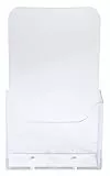 Exacompta 73058D 10er Pack Tischprospekthalter Exacyrl für 10 x 21 cm aus robustem Acryl gefertigt aus einem Guss kristall ideal für Schreibtisch und Büro Verkaufsbüro Flyerhalter