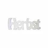 HEITMANN DECO Holz-Schriftzug „Herbst“ in Weiß – Deko-Aufsteller für Herbst (31 cm), aus Holz, als Tisch- & Fensterdeko