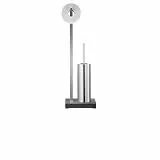 blomus -MENOTO- Stand WC-Garnitur aus mattiertem Edelstahl, freistehender Toilettenbutler, platzsparende Konstruktion in exklusiver Optik, Badaccessoire (H / B / T: 65 x 15 x 20 cm, Edelstahl, 68819)