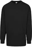 Urban Classics Herren Boxy Heavy Longsleeve Langarmshirt, Schwarz (Black 00007), S