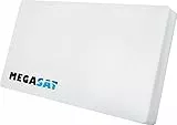 Megasat Flachantenne D1 Profi-Line – Sat-Flachantenne (1 Teilnehmer, wechselbares LNB, Installation an Wand, Mast-/Balkonhalter oder Fenster) – Weiß