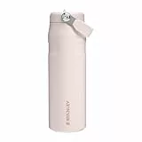 Stanley 1913 Flip Straw Trinkflasche mit Strohhalm 0.7L - Thermobecher Kühlt 10 Stunden - 3 Tage Eisgekühlt - BPA-frei - Auslaufsicher - Für Getränkehalter - Spülmaschinenfest - Rose Quartz