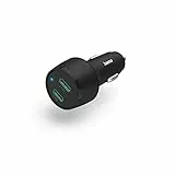 Hama Auto Ladegerät, Kfz Schnellladegerät 45 Watt USB C Power Delivery (2 Port Zigarettenanzünder Ladestecker für Smartphone, Mehrfach Ladeadapter mit PD, unterstützt Qualcomm Quick Charge) schwarz