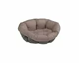 Ferplast Hundekissen, Hundebett und Katzenbett SOFA 'CUSHION 8 Kissen für Haustiere, gepolsterter Bezug, weiche waschbare Baumwollpolsterung, verstellbar mit Gummizug, 85 x 62 x h 28,5 cm grau