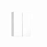 trendteam smart living - Line - Spiegelschrank - Weiß - Badspiegel modern mit vollständiger Spiegelfront - (BxHxT) 60 x 67 x 18 cm - 3 Fächer und 2 Einlegeböden