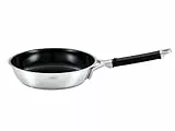 RÖSLE SILENCE PRO ProCeraPlus Bratpfanne Ø 28 cm, Antihaft & Robust - Hitzebeständig bis 260 °C, Keramikversiegelung, Edelstahl 18/10, Silberfarben/Schwarz, 51 x 29,5 x 9,5 cm