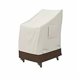 Amazon Basics Abdeckung für aufeinandergestapelte Gartenstühle, Beige, Hellbraun, 1er-Pack