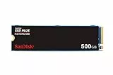 SanDisk SSD PLUS M.2 NVMe SSD 500 GB (M.2 2280, PCIe Gen 3.0, einfache Installation, Western Digital Dashboard, 3 Jahre Garantie)