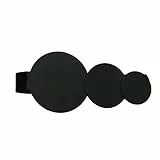 GARDINIA Raffspange Kreise mit Magnetverschluss, Vorhang-Raffhalter für Vorhänge oder Stoffe, 14,5 x 6,5 cm, Metall, Schwarz