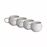 BUTLERS Tasse 350ml 4er Set COTTAGE Steinzeug Geschirr Kaffeetasse & Teetasse | Tasse für Cappuccino Latte Macchiato Kakao | Klassisch & charmant | Mikrowellen- & spülmaschinenfest
