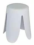 WENKO Badhocker Mod. Comiso, belastbar bis 180 kg, mit gepolsterter Sitzfläche und rutschsicheren Füßen, Ø 44,5 x 46 cm, Weiß