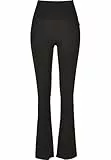 Urban Classics Damen Women's Organic Stretch Jersey Bootcut Leggings Yoga Pants, Schwarz, S EU