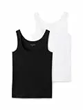 TOM TAILOR Damen 1044789 Basic Top im Doppelpack, 14482-Deep Black, XXL