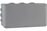 Schneider Electric Mureva Box Abzweigdose, Aufputz, 4 Tüllen Ø 25mm, 8 Tüllen Ø 32mm, IP55, IK07, 225x175x100mm, grau, Artikelnummer ENN05013