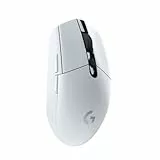 Logitech G G305 LIGHTSPEED kabellose Gaming-Maus mit HERO 12K DPI Sensor, Wireless Verbindung, 6 programmierbare Tasten, 250 Stunden Akkulaufzeit, Leichtgewicht, PC/Mac - Weiß