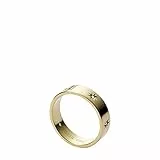 Fossil Ring Für Männer Sutton, Breite: 3,6mm Gold-Edelstahl-Ring, JF03874710