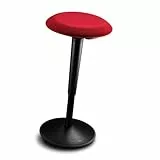 Sedus se:fit, Ergonomischer Hocker, Stehhocker, Stehsitz, Stehhilfe, Rot, Schwarz, Kunststoff, Gummifuß, 53-80 cm Höhenverstellbar