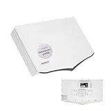 HUMAX Flat H40D4 Flachantenne mit Quad LNB, SAT TV Antenne für alle Sender, Wetterfeste Camping Satellitenschüssel für 4 Teilnehmer, Ideal für Balkon oder Camping, Inkl. Wand- und Masthalterung