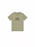 Alpha Industries Herren Basic T-Shirt,Grün (Olive 11), Medium