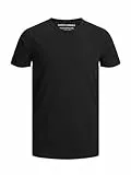 JACK & JONES Herren Langarmshirt 12059220 Basic O-Neck Tee, Gr. 50 (M), Schwarz (Black)