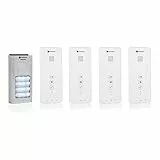 Smartwares DIC-21142 Türgegensprechanlage für 4 Wohneinheiten mit Türöffnerfunktion, 2-Draht-Technik