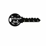 Hitchuey Schlüsselhaken aus Holz, Vintage-Schlüsselhalter für den Eingangsbereich, Schlüsselhalter aus Holz mit „Welcome Home“-Design, Kleiderhaken und Küchenhaken, modernes Wohndekor-Geschenk
