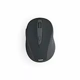 Hama Maus kabellos (optische Funkmaus ohne Klickgeräusch, ergonomisches Design, 6 Tasten, mit Browsertasten, 800/1200/1600 DPI, 2,4 GHz Technologie, ideal als Computermaus, Laptopmaus) schwarz