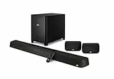 Polk Audio MagniFi Max AX SR 7.1.2 Heimkino Soundbar, Wireless Subwoofer, Dolby Atmos, DTS:X, HDMI eARC, Bluetooth, AirPlay 2, Google Chromecast - Schwarz