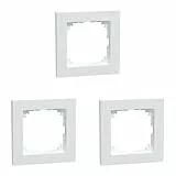 Schneider Electric Merten M-Pure Rahmen für Steckdosen und Schalter, 1-fach, aktivweiss, Artikelnummer MEG4010-3625, 3 Stück