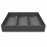 CASACOSA Flexible (für Regal- und Schrankböden), Pax Organizer, Kleiderschrank Organizer, formstabil, Ordnungssystem Kleiderschrank, grau, 52x22x11 cm, 3er-Set