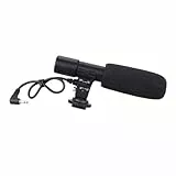 Operitacx Interview Mikrofon für DSLR Kamera Camcorder und Smartphone Externes Stereo Mikrofon für Audioaufnahme Filmmaking Vlogging mit Ultraweiter Empfangsreichweite und