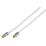 Vivanco 43155 10 m weiß Kabel Koaxial – Kabel Koaxial (Gold, recht, recht, 10 m, männlich/männlich, weiß)