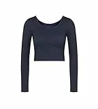 Sloggi Damen Ever Infused Aloe Crop top LS, Black, S