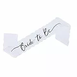 HUAJINGKEJI Elegante Spitzen-Brautschärpe mit Goldfolien-Schriftzug für Hochzeiten, Zeremonien und besondere Anlässe, Brautaccessoires, Weiß, Spitzenstoff, One size
