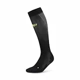 CEP - Leichte Laufsocken mit Kompression für Herren, Ultralight 4.0 Tall, Größe IV/L / 39-44cm Wadenumfang, schwarz/grau