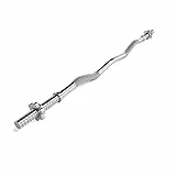 ScSPORTS® SZ Stange - 120cm, 30/50mm, bis 110 kg Belastbar, Gerändelt, Chrom, Silber - Langhantelstange, Curlstange, Hantelstange, Curlhantelstange, Curlhantel, SZ-Curlstange (Sternverschluss)