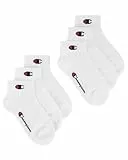 Champion Unisex Basics 6pk Quarter Freizeitsocken, Weiß, 39-42 EU