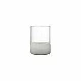 blomus -CALMA- Windlicht S in exklusiver Optik, puristischer Beton-Sockel, trendiger Teelichthalter mit Kerze, garantierte Standfestigkeit, bequeme Handhabung (H / B / T: 14 x 10 x 10 cm, Grau, 65432)