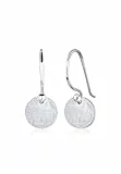 Elli Ohrringe Damen Ohrhänger Geo Plättchen Minimal Trend Matt in 925 Sterling Silber