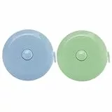 2 Stück Massband Körper, Suiyeejan 200cm/79 Zoll Einziehbares Maßband, Weiches Körpermaßband, Schneidermaßband Measuring Tape zum Messen von Länge, Brust, Taille, Grün Blau