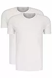 Emporio Armani Herren 2-pack T-shirt Crew Neck Pure Cotton Schlafanzugoberteil, White/White, L EU