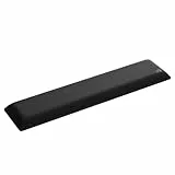 Glorious Gaming Padded Keyboard Wrist Rest (Full Size, 25mm stark) - gesteppte Ränder, glatte Stoffoberfläche, rutschfeste Gummibasis, mittlere Festigkeit, 455 x 102 x 25mm - Schwarz