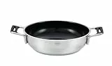 RÖSLE SILENCE PRO ProCeraPlus Servierpfanne, Antihaft & Robust - 28 cm, Hitzebeständig bis 260 °C, Keramikversiegelung, silbern, Edelstahl 18/10