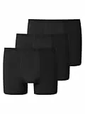 Schiesser Herren 3 PACK Unterwäsche Shorts mit weichem Bund Bio Baumwolle Multipack - 95/5 Organic, schwarz_173988, 5/ M
