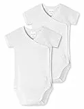 Schiesser Unisex Baby 2 Pack Wickelbody Kurzarm und mit Knöpfen - 100% Organic Bio Baumwolle - Größe 56 bis 104